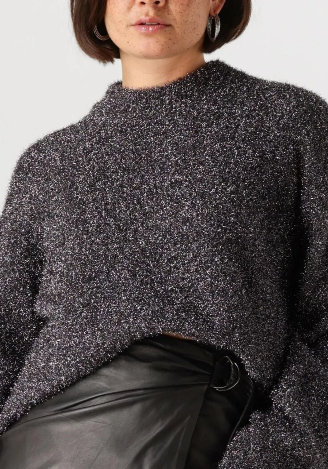 grijze second female trui lamilla knit o-neck