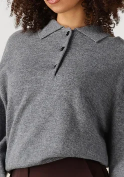 grijze second female trui vilena knit ls