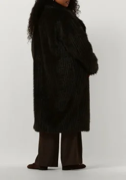 grijze stand studio faux fur jas genevieve coat