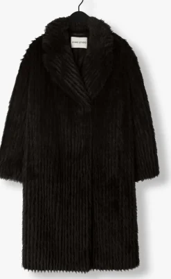 grijze stand studio faux fur jas genevieve coat