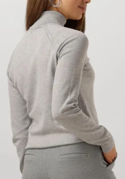 grijze summum coltrui turtle neck sweater soft viscose polyamide knit