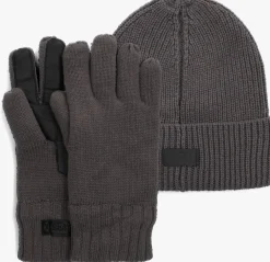 grijze ugg handschoenen knit beanie with glove set