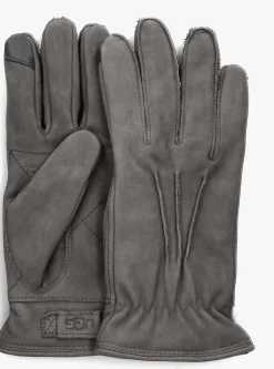 grijze ugg handschoenen point leather glove