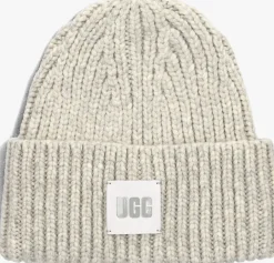 grijze ugg muts chunky rib beanie