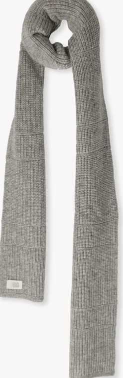 grijze ugg sjaal knit ribbed scarf