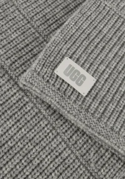 grijze ugg sjaal knit ribbed scarf