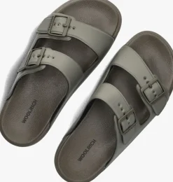 grijze woolrich slippers two bands sandal man