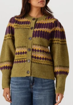 groene antik batik trui mohi cardigan