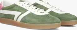 groene closed lage sneakers sneaker