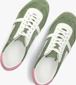 groene closed lage sneakers sneaker