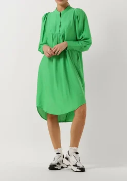 groene co'couture midi jurk callum volume dress