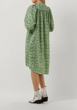 groene co'couture midi jurk perry volume dress