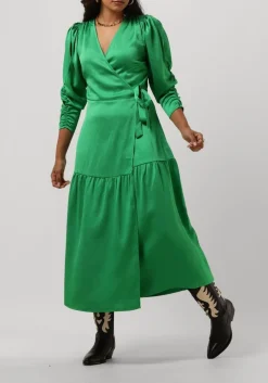 groene co'couture midi jurk mira wrap dress