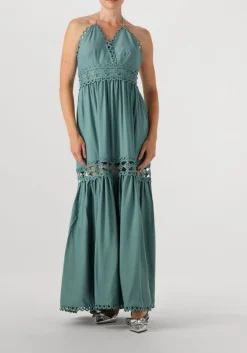groene copenhagen muse maxi jurk cm asleah dress