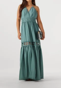 groene copenhagen muse maxi jurk cm asleah dress