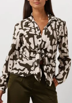 groene dante6 blouses print smock blouse