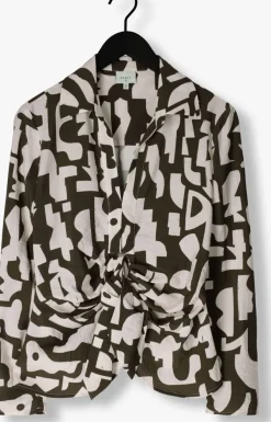 groene dante6 blouses print smock blouse