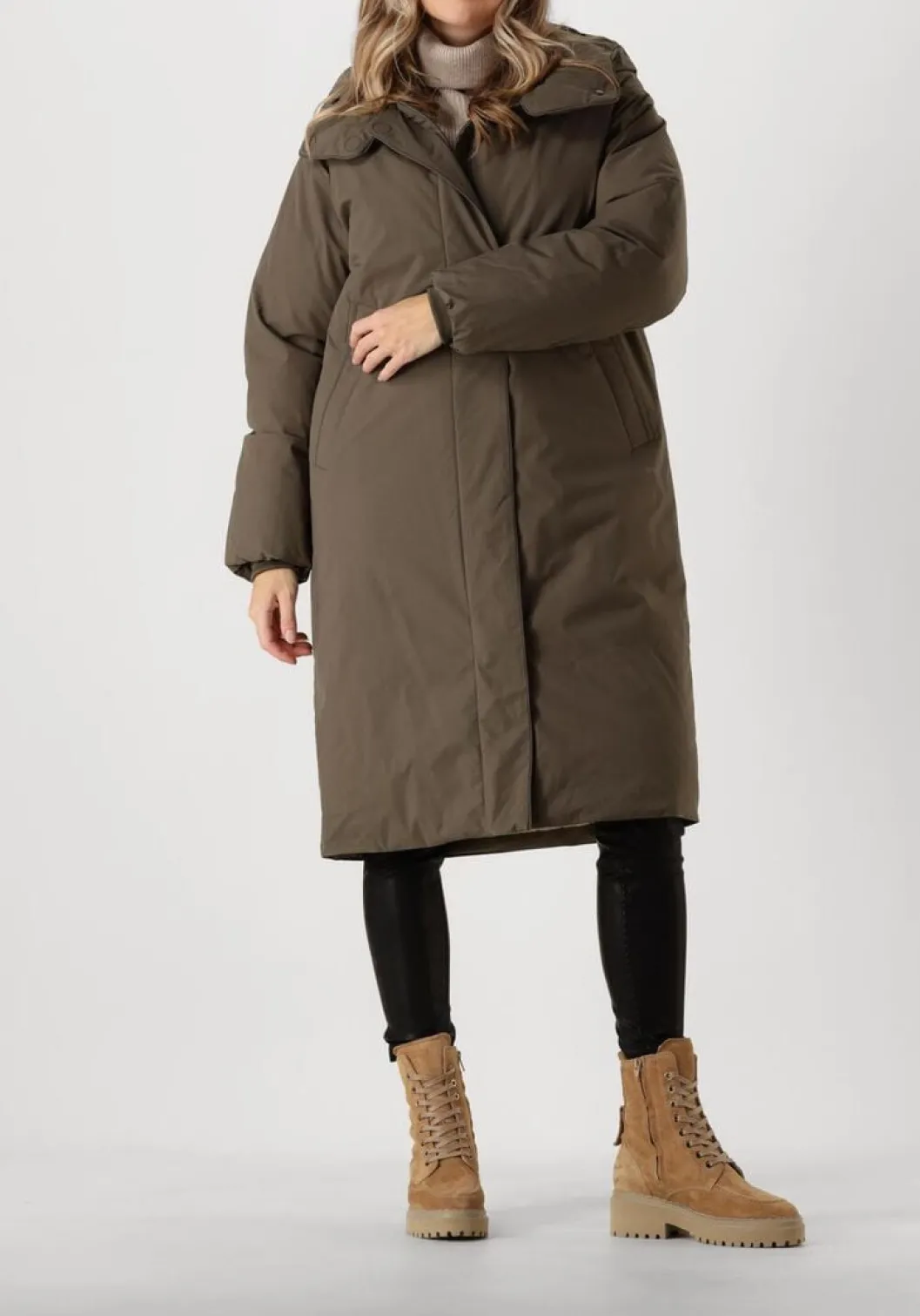 groene elvine gewatteerde jas saira