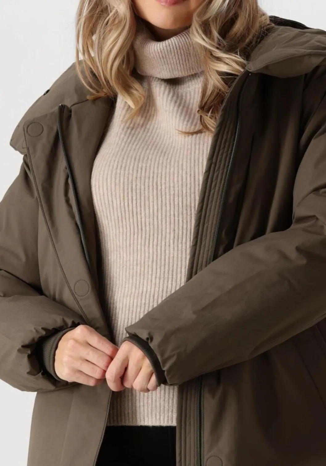 groene elvine gewatteerde jas saira