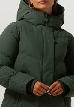 groene elvine gewatteerde jas naemi