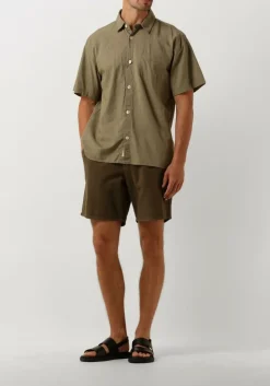 groene forét casual overhemd serene linen ss shirt