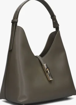 groene furla schoudertas goccia m hobo