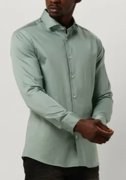 groene genti klassiek overhemd s9254-1109