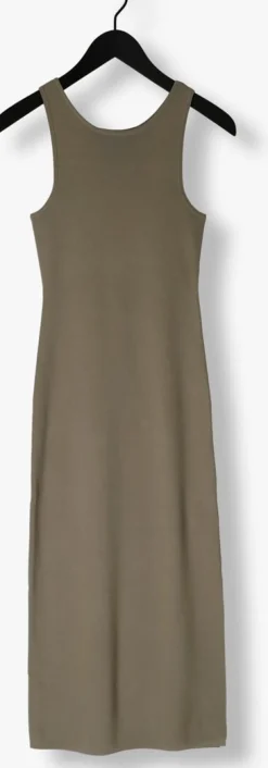 groene gestuz midi jurk briellegz sl rib dress