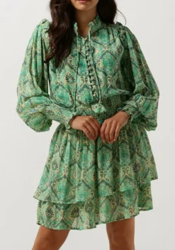 groene janice mini jurk ari print