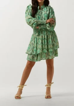 groene janice mini jurk ari print