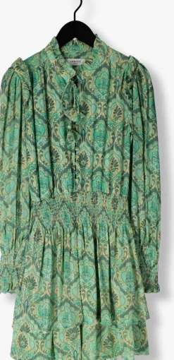 groene janice mini jurk ari print