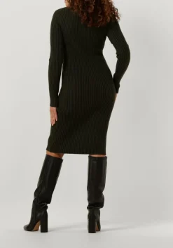 groene janice mini jurk jurk gebreid kol travis