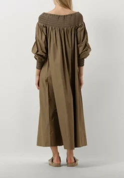 groene mes demoiselles maxi jurk parimar