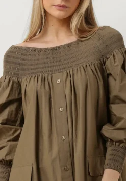 groene mes demoiselles maxi jurk parimar