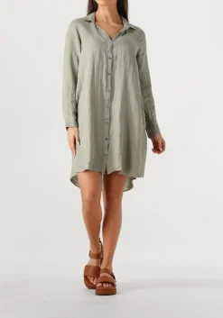 groene mos mosh mini jurk mmrielle linen dress