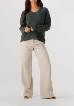 groene mos mosh trui mmthora v-neck knit