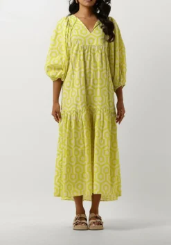 groene notre-v maxi jurk nv-dente midi dress