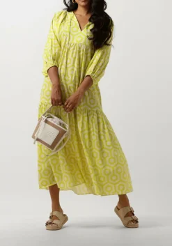 groene notre-v maxi jurk nv-dente midi dress
