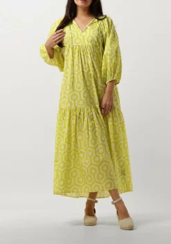 groene notre-v maxi jurk nv-dente midi dress
