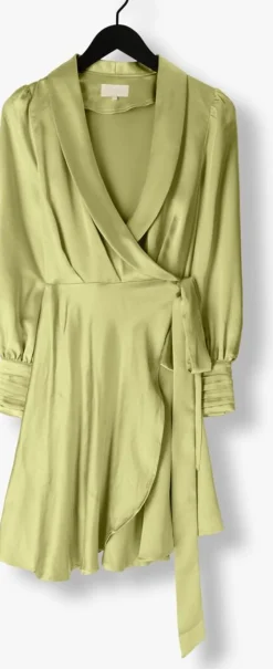 groene notre-v mini jurk nv-doris satin dress