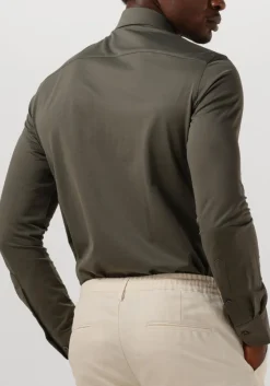 groene profuomo klassiek overhemd shirt x-cutaway sc sf japanese knitted