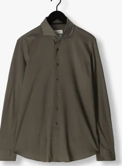 groene profuomo klassiek overhemd shirt x-cutaway sc sf japanese knitted