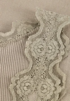 groene rosemunde top babette silk top w/ lace