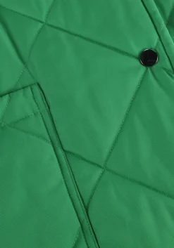 groene stand studio gewatteerde jas sage coat