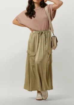 groene summum midirok skirt silky touch