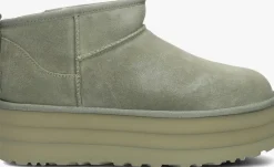 groene ugg vachtlaarzen w classic ultra mini platform