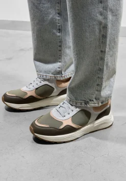 groene xsensible lage sneakers rialto