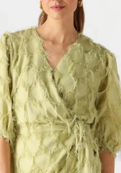 khaki aaiko mini jurk florica fringe pes 482