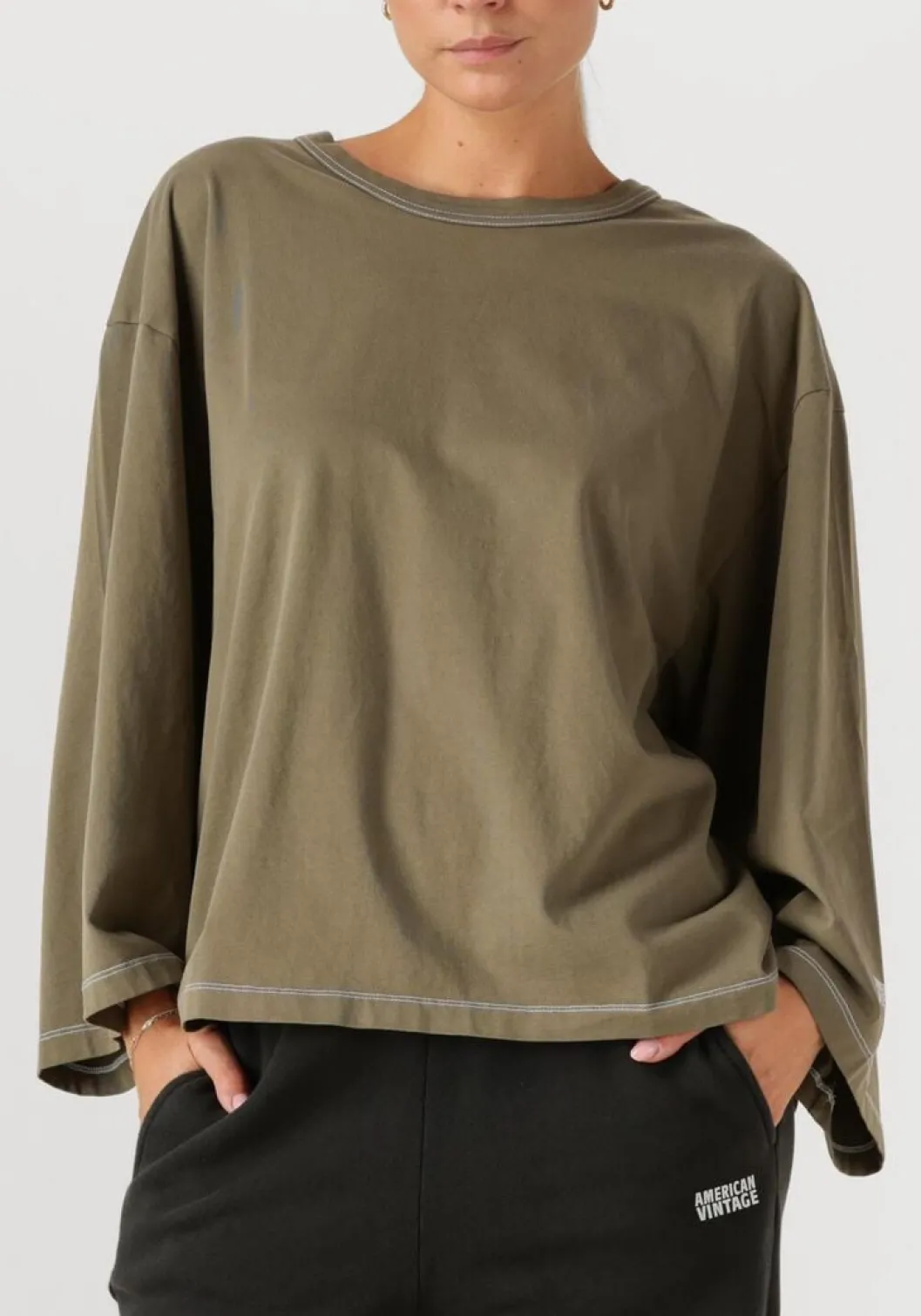 khaki american vintage top fizvalley