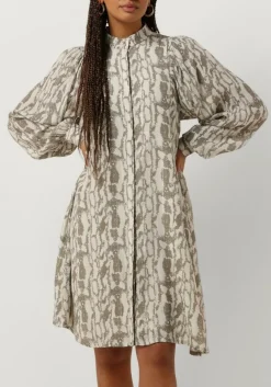 khaki bruuns bazaar mini jurk barbarea philina dress